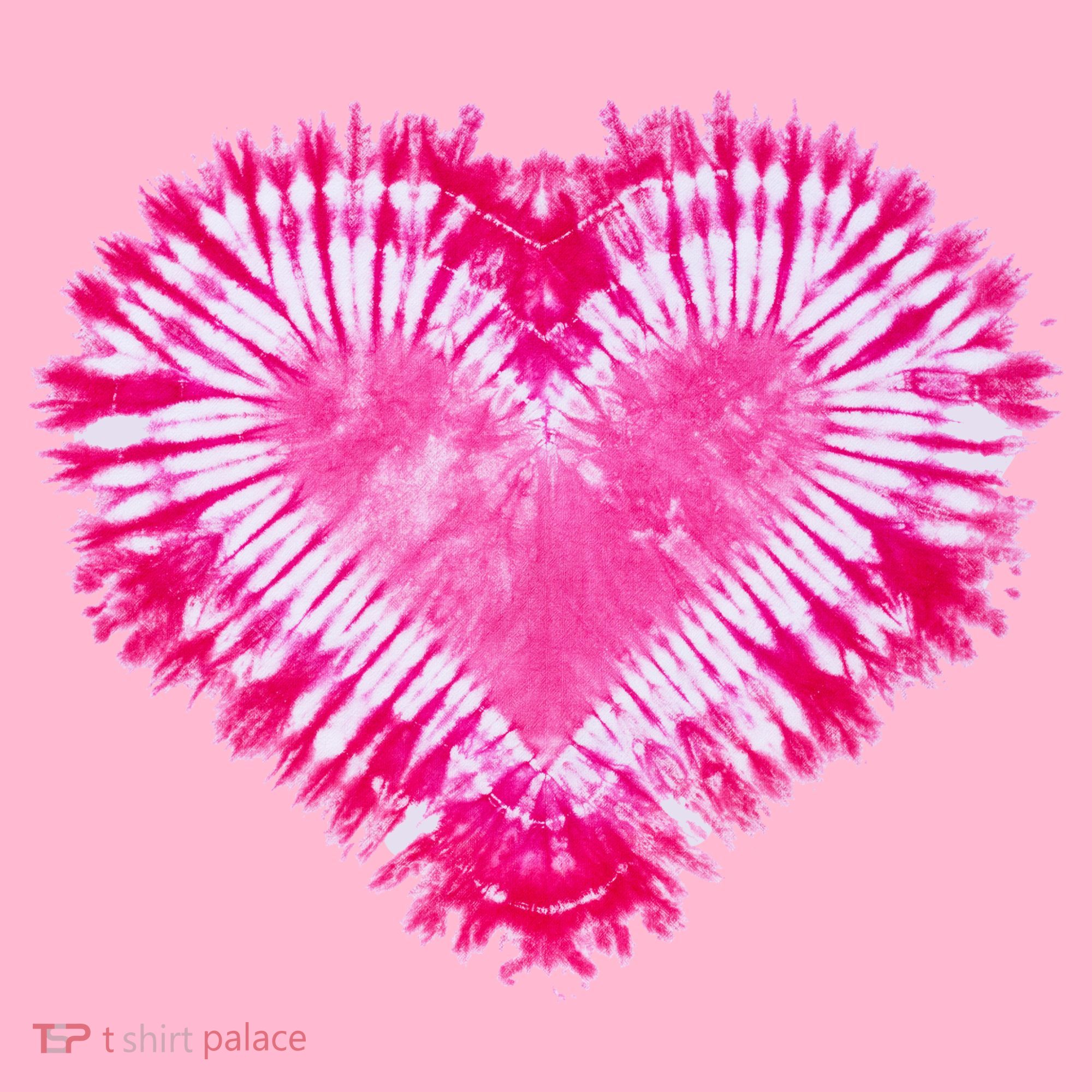 Pink Heart Tie Dye Valentines Day Women's T-Shirt
