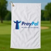 PrayPal He's There When You Need Him Golf Towel thumb 1