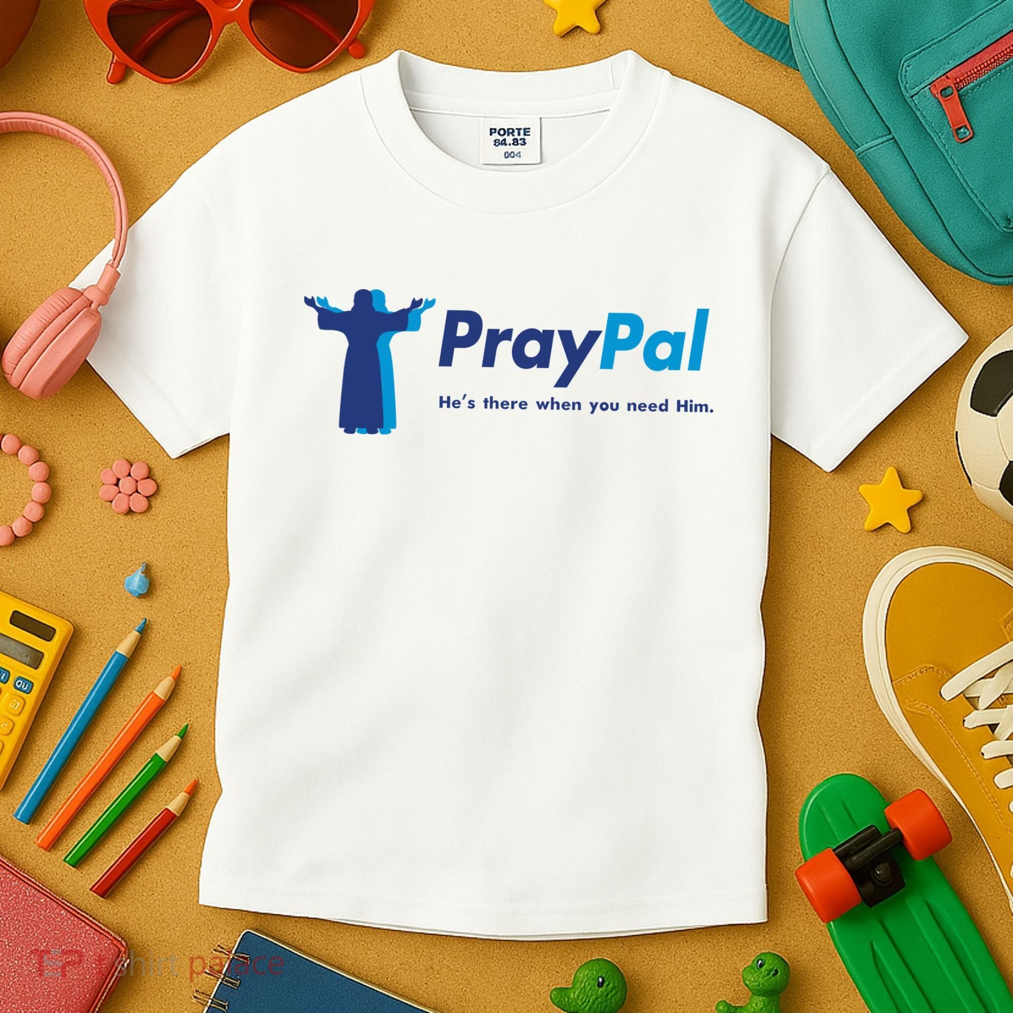 PrayPal He's There When You Need Him Kids T-Shirt