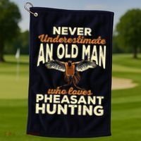 Pheasant Hunting Upland Bird Hunting Golf Towel thumb 1
