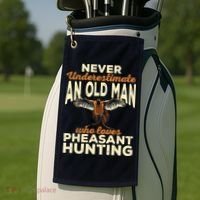 Pheasant Hunting Upland Bird Hunting Golf Towel thumb 2