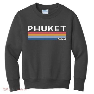 Phuket Thailand Vintage 1980's Logo Kids Sweatshirt