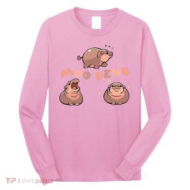 Pygmy Hippo Vintage Moo Dang Bootleg Funny Long Sleeve Shirt