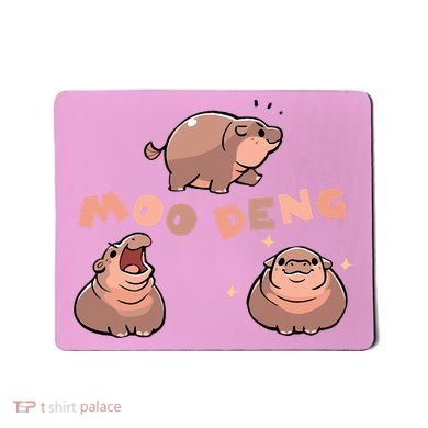 Pygmy Hippo Vintage Moo Dang Bootleg Funny Mousepad