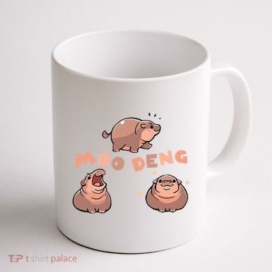 Pygmy Hippo Vintage Moo Dang Bootleg Funny Coffee Mug back