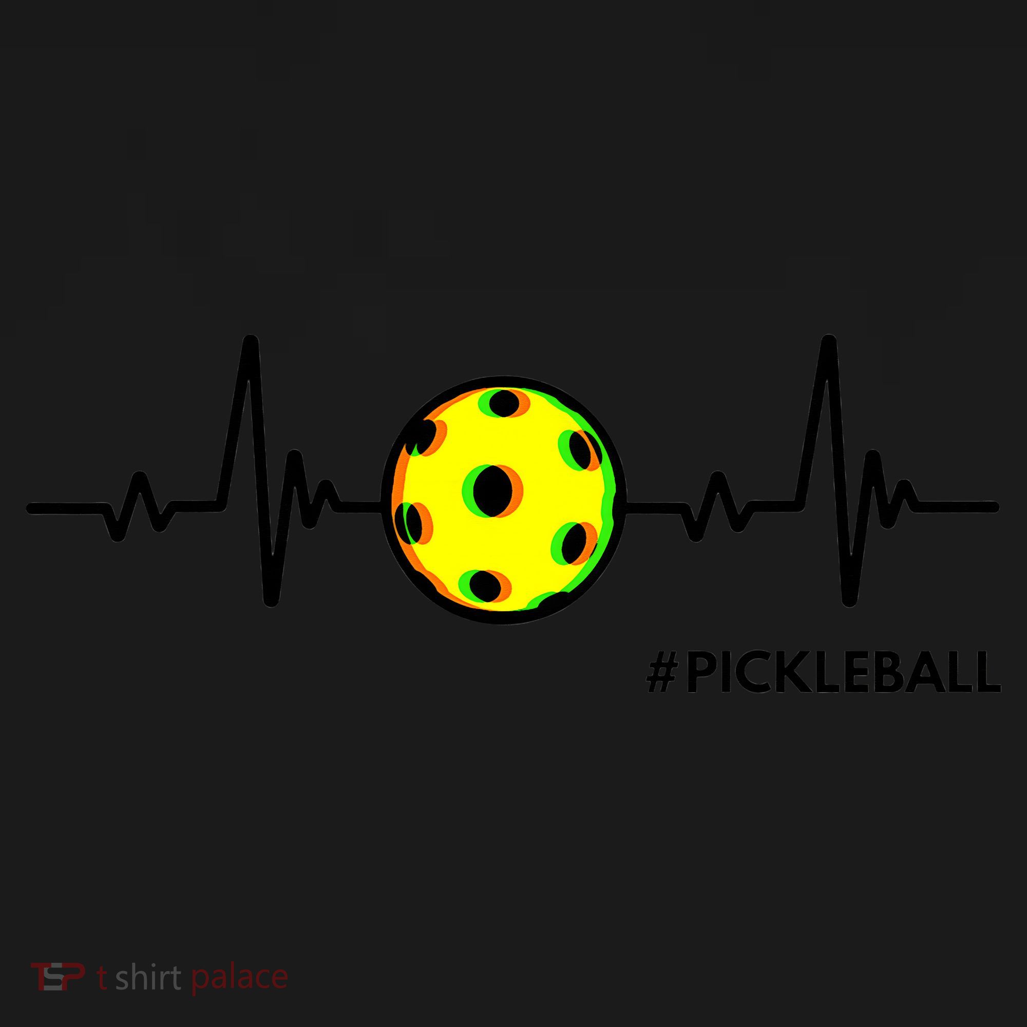 Pickleball Heartbeat Vintage Pickleball Player T-Shirt