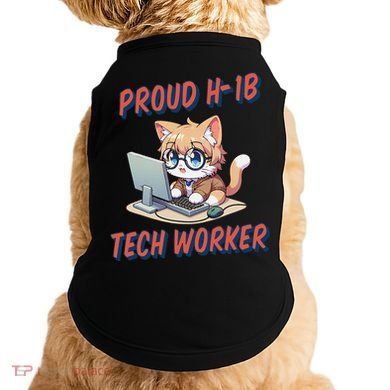 Proud H1b Visa Tech Worker And Future Immigrant Cat Worker Doggie Tank