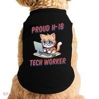 Proud H1b Visa Tech Worker And Future Immigrant Cat Worker Doggie Tank thumb 0