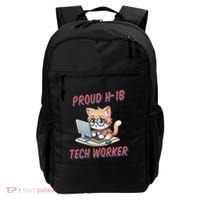 Proud H1b Visa Tech Worker And Future Immigrant Cat Worker Backpack thumb 0