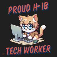Proud H1b Visa Tech Worker And Future Immigrant Cat Worker Tumbler thumb 3