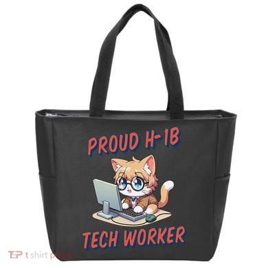 Proud H1b Visa Tech Worker And Future Immigrant Cat Worker Tote Bag