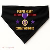 Purple Heart Vietnam Veteran USA-Made Doggie Bandana thumb 0