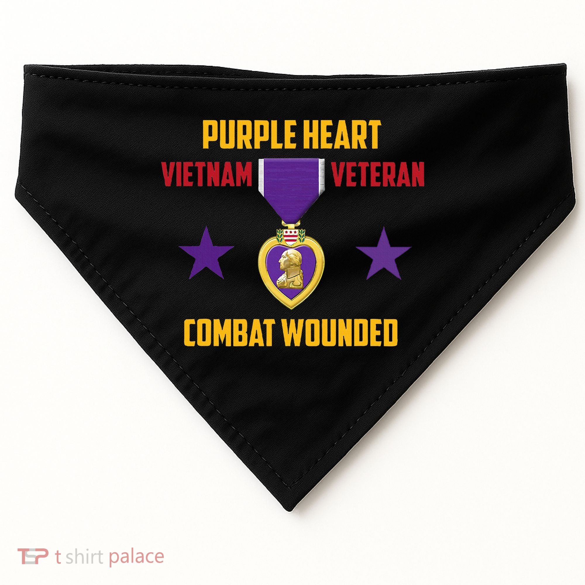 Purple Heart Vietnam Veteran USA-Made Doggie Bandana