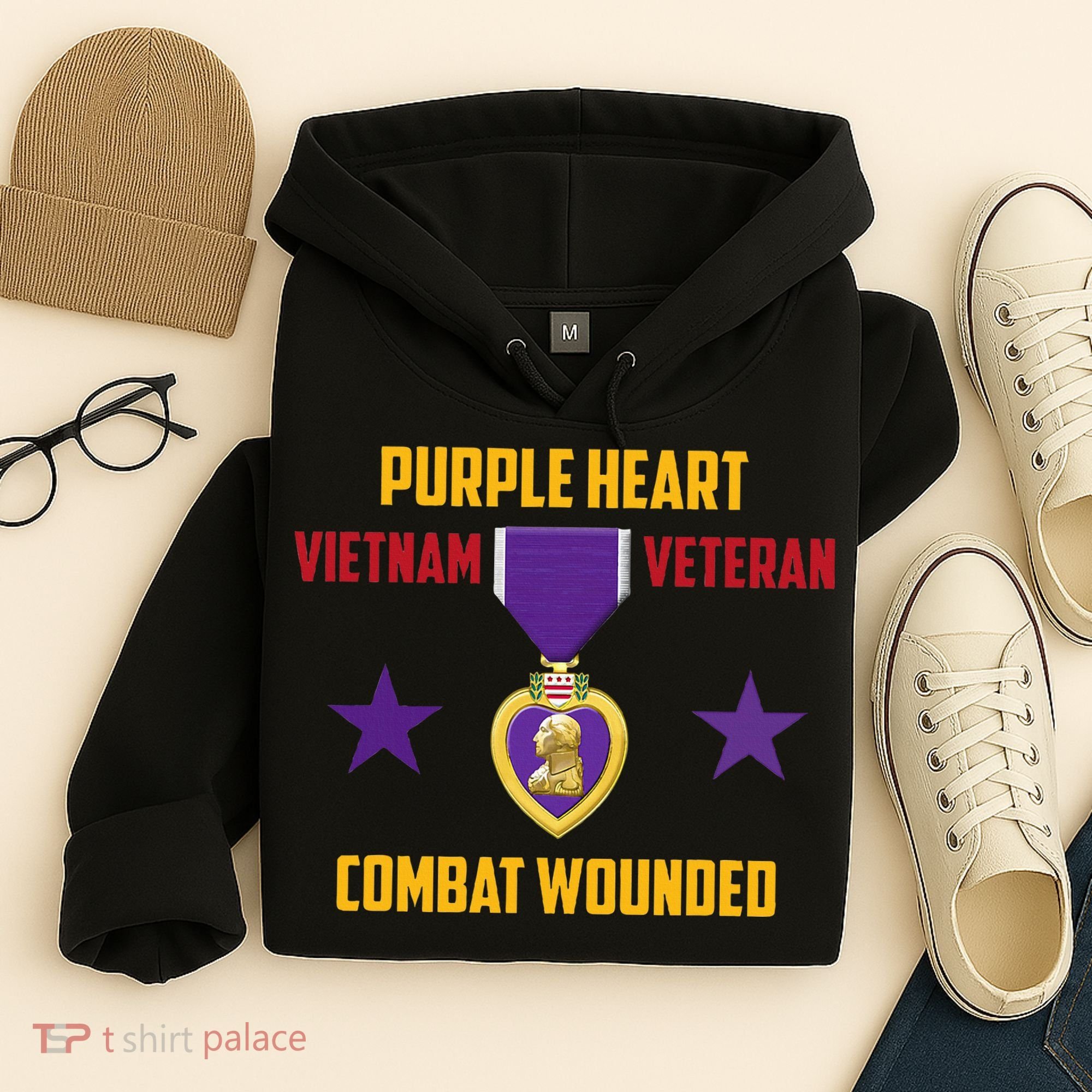 Purple Heart Vietnam Veteran Hoodie