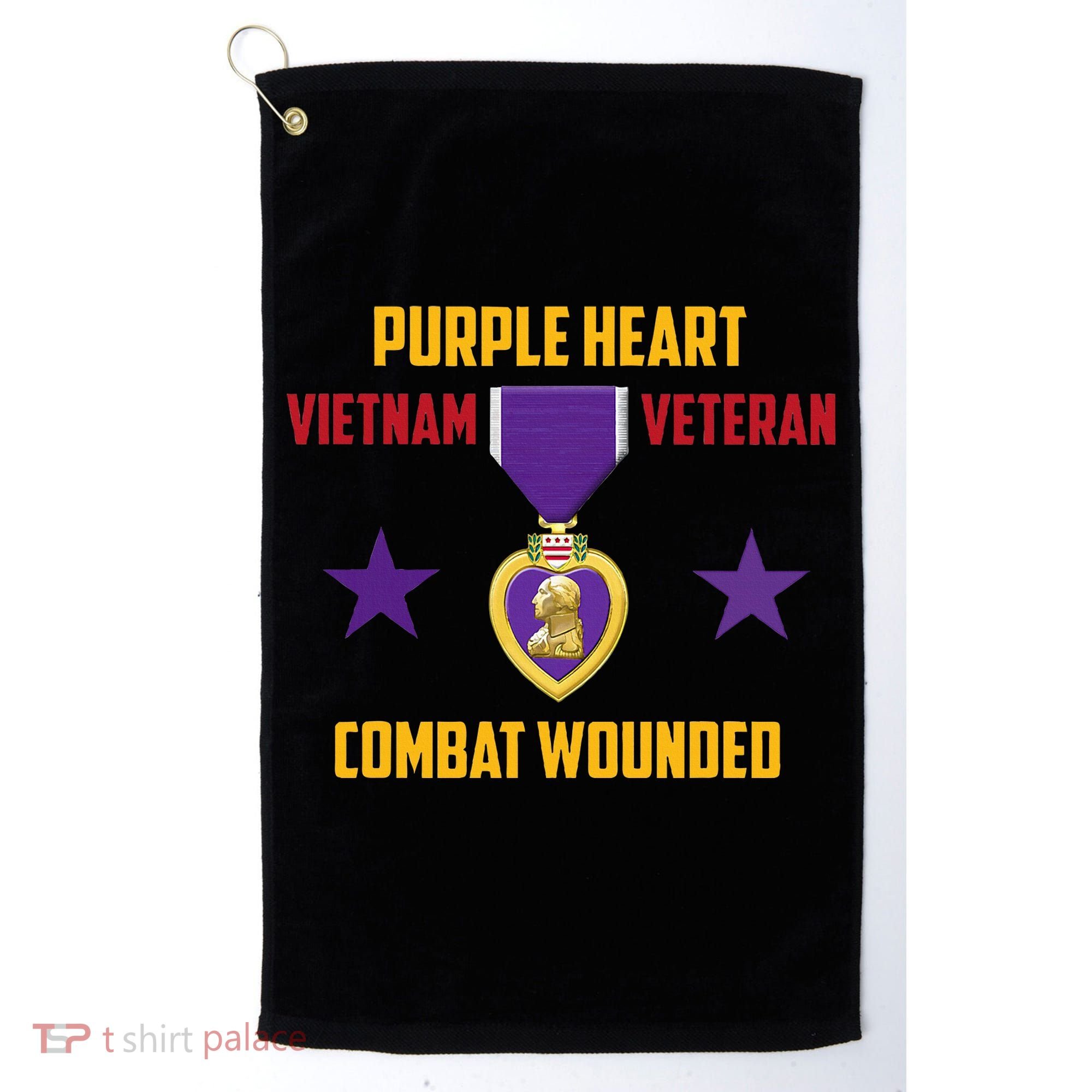 Purple Heart Vietnam Veteran Golf Towel