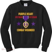 Purple Heart Vietnam Veteran Kids Sweatshirt thumb 0