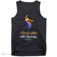 Praise Him With Dancing Christian Worship Dancer Girl Tank Top thumb 0
