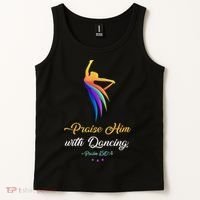 Praise Him With Dancing Christian Worship Dancer Girl Tank Top thumb 2