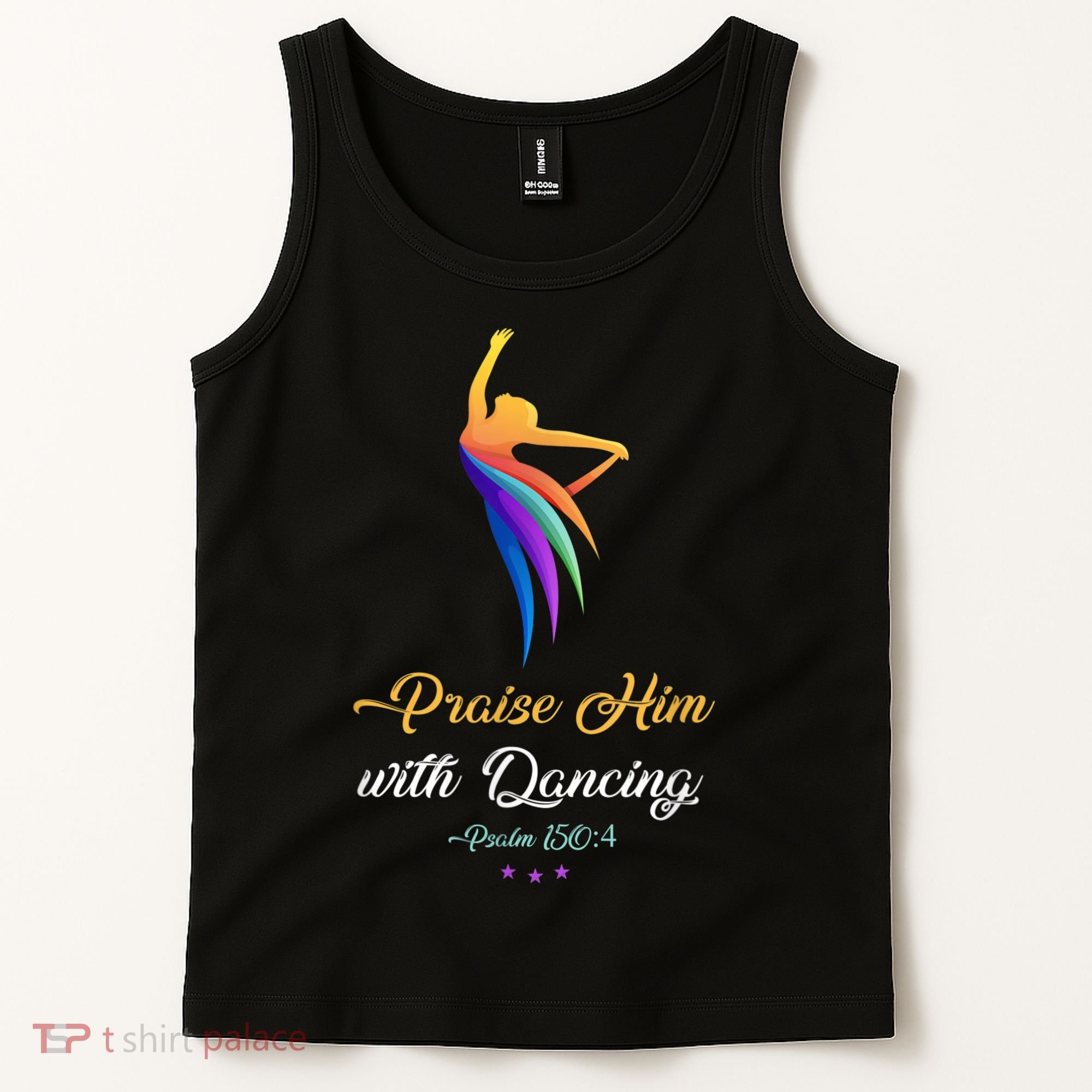 Praise Him With Dancing Christian Worship Dancer Girl Tank Top