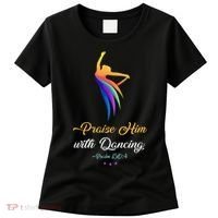 Praise Him With Dancing Christian Worship Dancer Girl Women's T-Shirt thumb 0