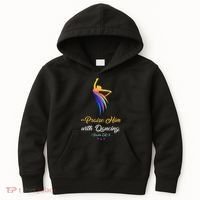 Praise Him With Dancing Christian Worship Dancer Girl Kids Hoodie thumb 0