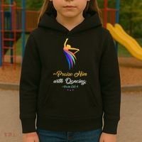 Praise Him With Dancing Christian Worship Dancer Girl Kids Hoodie thumb 3