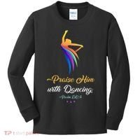 Praise Him With Dancing Christian Worship Dancer Girl Kids Long Sleeve Shirt thumb 0