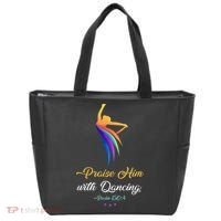 Praise Him With Dancing Christian Worship Dancer Girl Tote Bag thumb 0