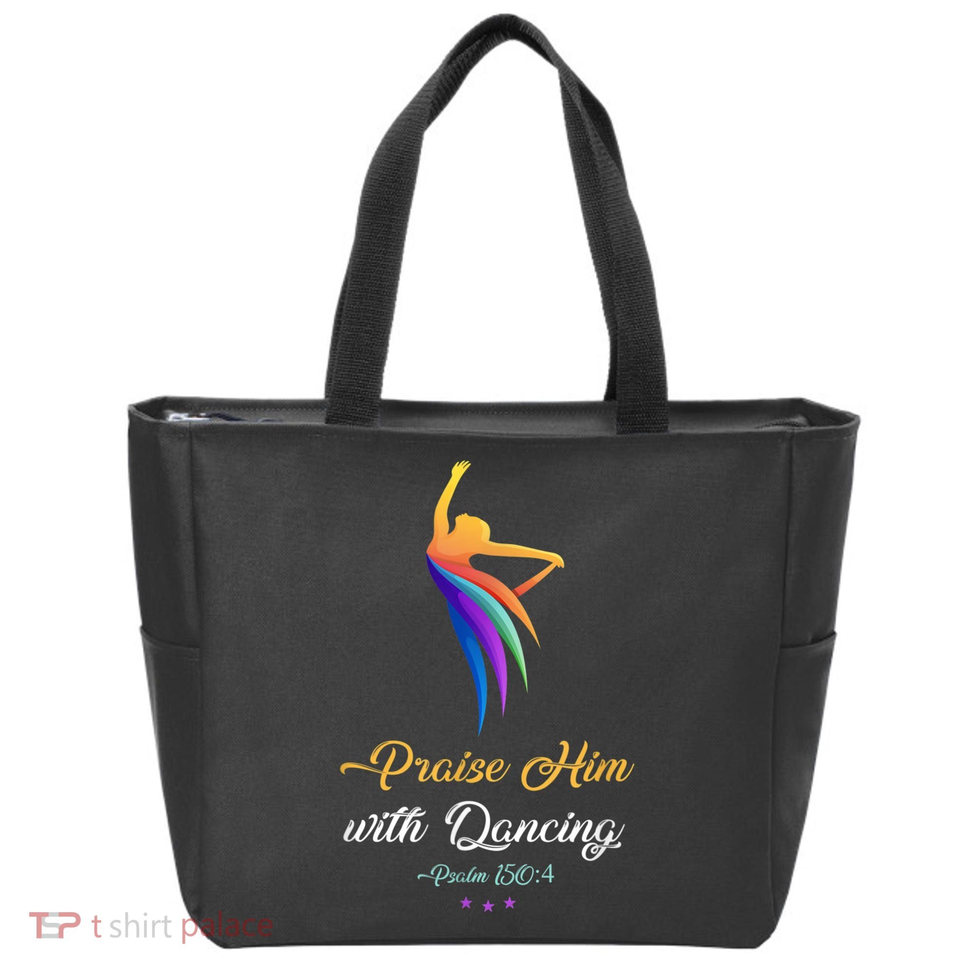 Praise Him With Dancing Christian Worship Dancer Girl Tote Bag