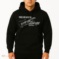 Praise Him With The Strings Christian Guitar God Worship Hoodie thumb 2