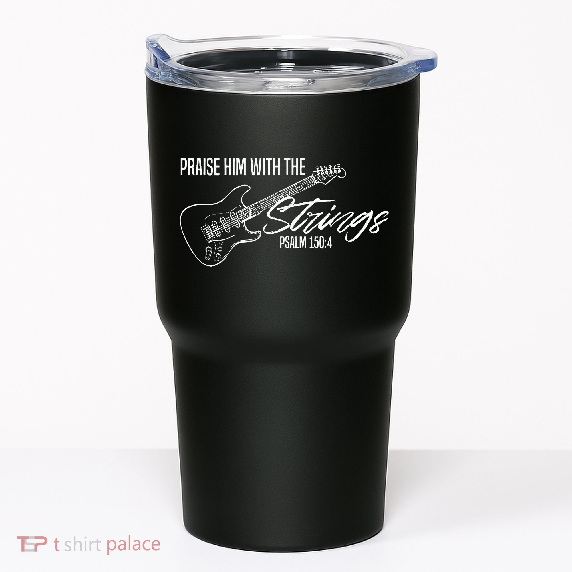 Praise Him With The Strings Christian Guitar God Worship Tumbler