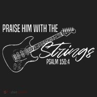 Praise Him With The Strings Christian Guitar God Worship Golf Towel thumb 3