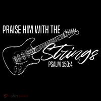 Praise Him With The Strings Christian Guitar God Worship Women's T-Shirt thumb 6