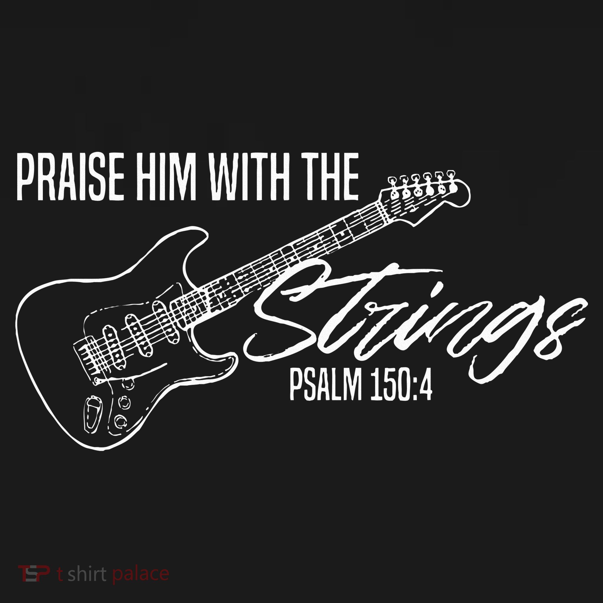 Praise Him With The Strings Christian Guitar God Worship Tote Bag