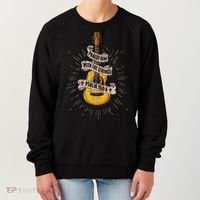 Praise Him With The Strings Jesus Acoustic Guitar Christian Women's Sweatshirt thumb 0