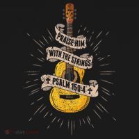 Praise Him With The Strings Jesus Acoustic Guitar Christian Women's Hoodie thumb 2