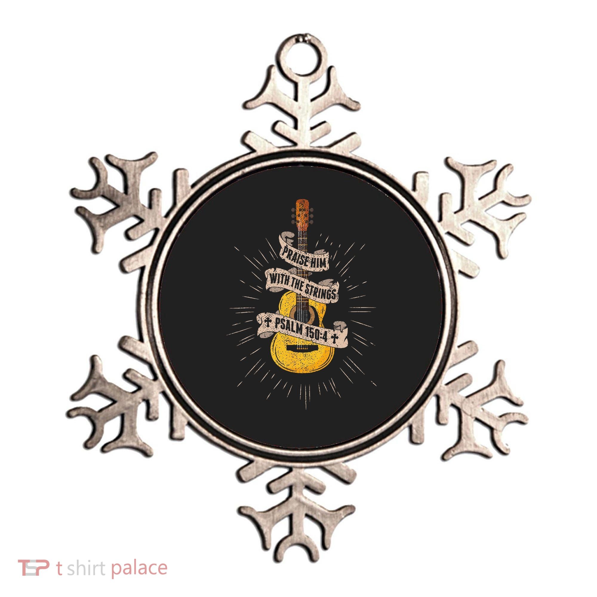 Praise Him With The Strings Jesus Acoustic Guitar Christian Ornament