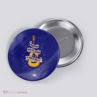Praise Him With The Strings Jesus Acoustic Guitar Christian Button thumb 0