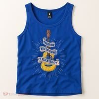 Praise Him With The Strings Jesus Acoustic Guitar Christian Tank Top thumb 2
