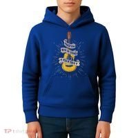 Praise Him With The Strings Jesus Acoustic Guitar Christian Kids Hoodie thumb 4