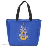 Praise Him With The Strings Jesus Acoustic Guitar Christian Tote Bag thumb 0