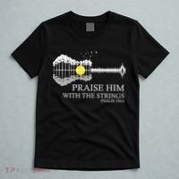 Praise Him With The Strings Christian Guitar Player T-Shirt thumb 5