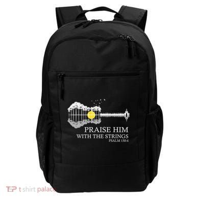 Praise Him With The Strings Christian Guitar Player Backpack