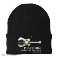 Praise Him With The Strings Christian Guitar Player Beanie thumb 0