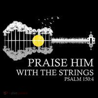 Praise Him With The Strings Christian Guitar Player Women's Hoodie thumb 2