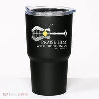 Praise Him With The Strings Christian Guitar Player Tumbler thumb 0