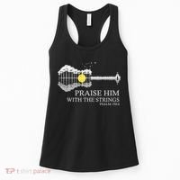 Praise Him With The Strings Christian Guitar Player Women's Tank Top thumb 0