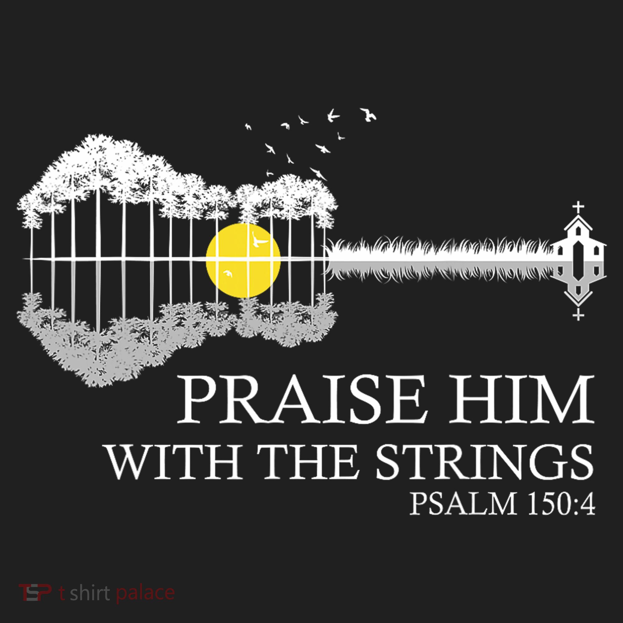 Praise Him With The Strings Christian Guitar Player Hat