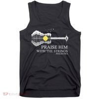 Praise Him With The Strings Christian Guitar Player Tank Top thumb 0