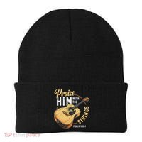 Praise Him With The Strings Bible Psalm Christian Guitar Beanie thumb 0